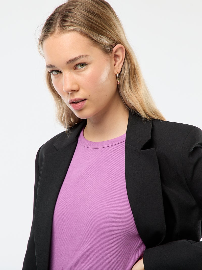 Veste blazer coupe cintrée Noir - Kiabi