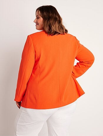 Veste blazer coupe droite maille unie