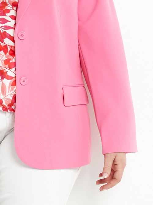 Veste blazer coupe droite maille unie - Kiabi