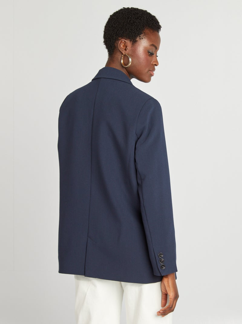 Veste blazer coupe large Bleu marine - Kiabi