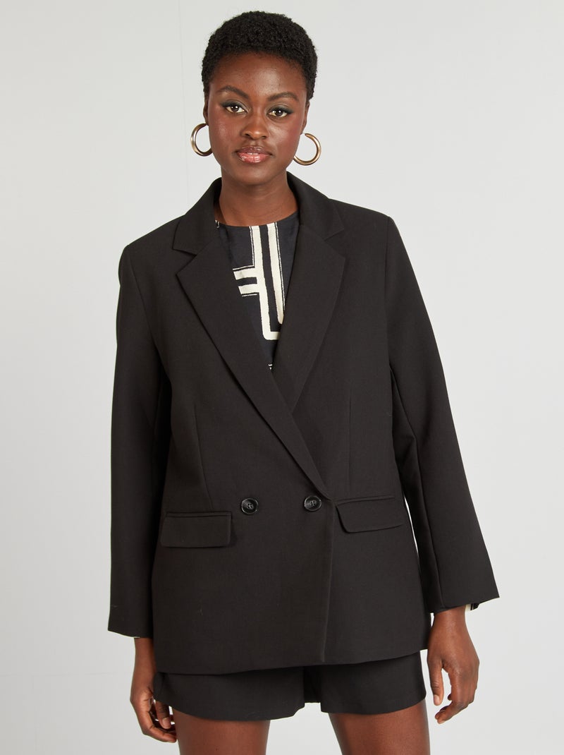 Veste blazer coupe large Noir - Kiabi
