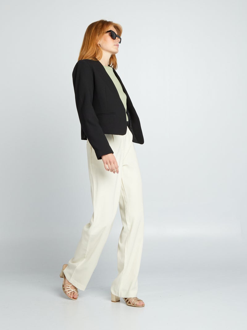 Veste blazer courte noir - Kiabi