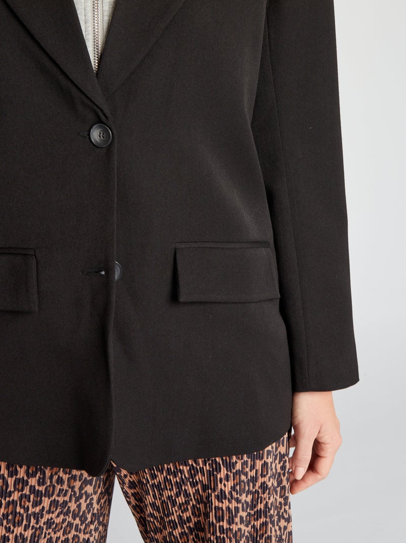 Veste blazer effet sweat intégré noir - Kiabi