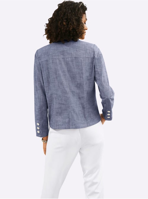 Veste blazer en coton avec col à revers et poches plaquées - taille standard - witt - Kiabi Veste blazer en coton avec col à revers et poches plaquées - taille standard - witt - Kiabi