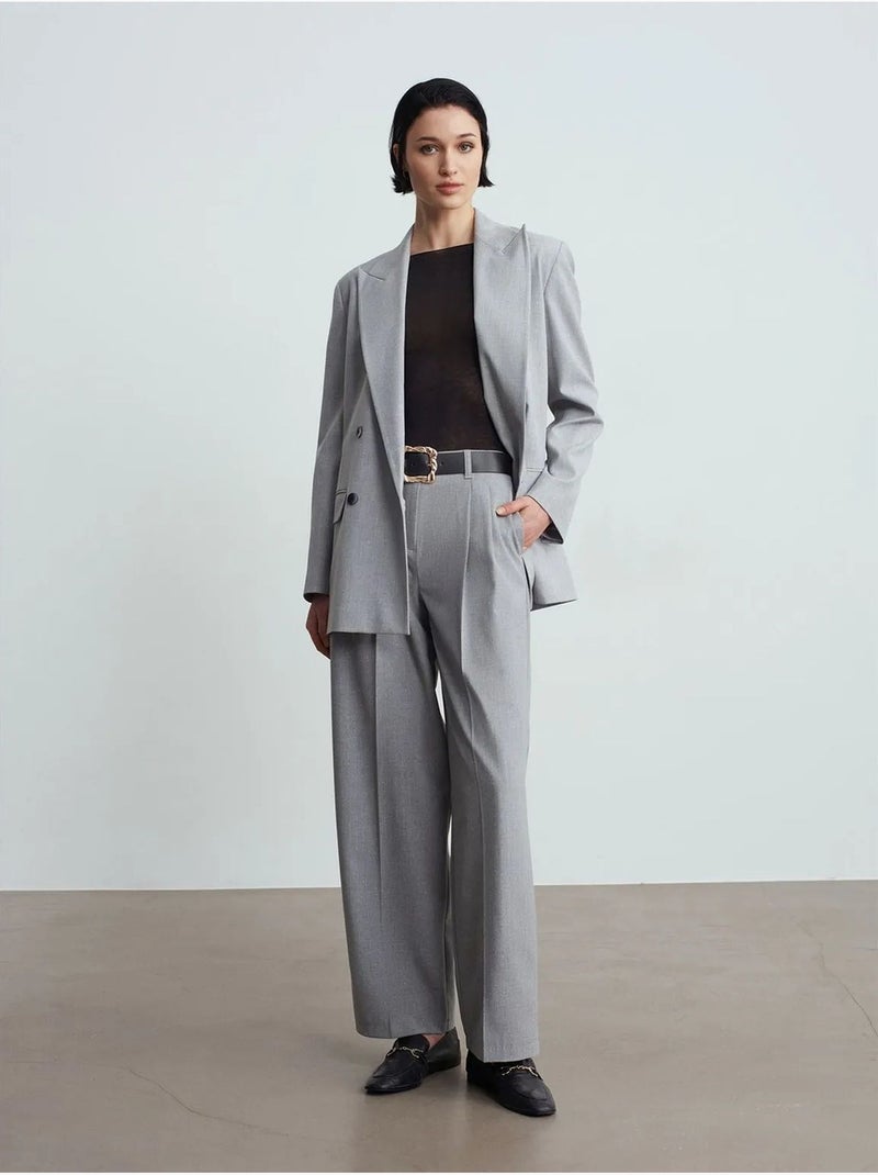 Veste blazer en crêpe femme dilvin Gris clair - Kiabi