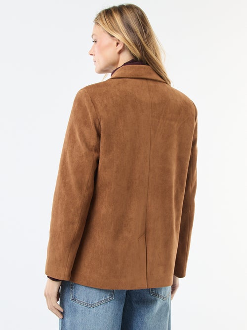 Veste blazer en suédine - Kiabi
