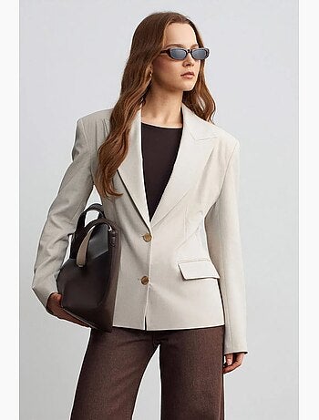 Veste blazer femme en crêpe dilvin