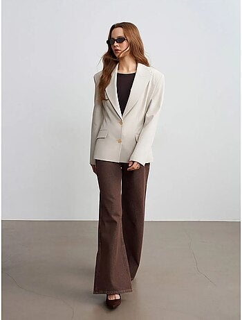 Veste blazer femme en crêpe dilvin