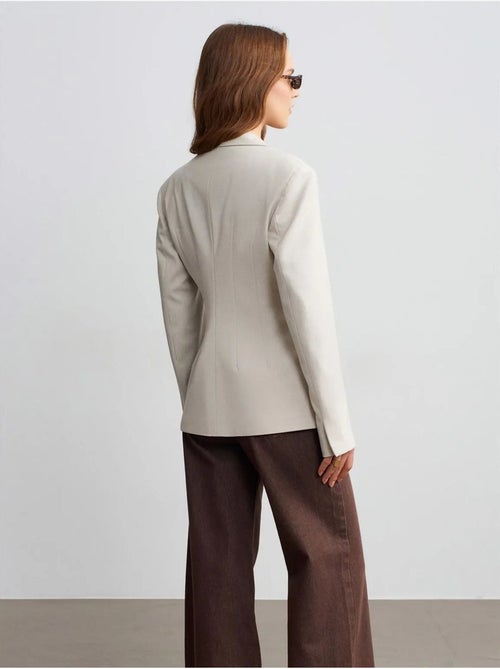Veste blazer femme en crêpe dilvin - Kiabi Veste blazer femme en crêpe dilvin - Kiabi