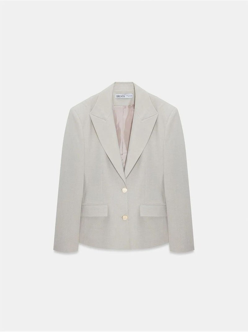 Veste blazer femme en crêpe dilvin Beige naturel - Kiabi
