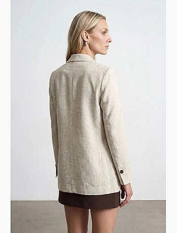 Veste blazer femme tissée à col châle dilvin