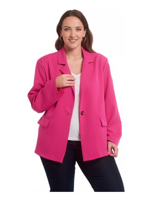 Veste blazer fluide col tailleur - Kiabi