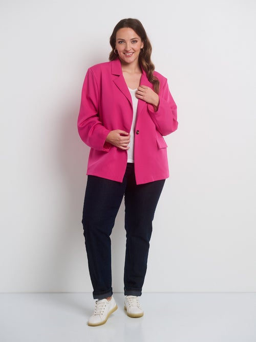 Veste blazer fluide col tailleur - Kiabi