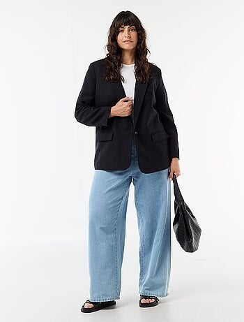 Veste blazer légère coupe longue