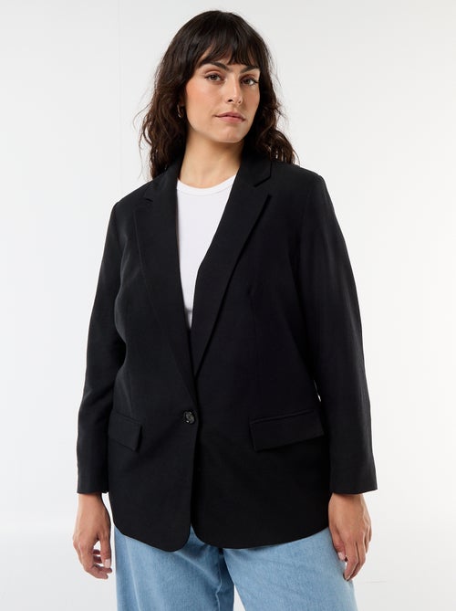 Veste blazer légère coupe longue - Kiabi