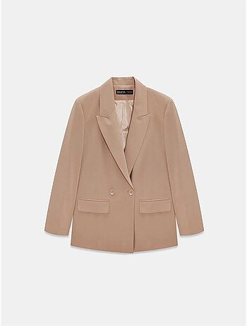 Veste blazer longue en crêpe dilvin