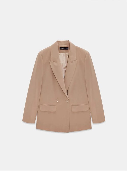 Veste blazer longue en crêpe dilvin - Kiabi Veste blazer longue en crêpe dilvin - Kiabi
