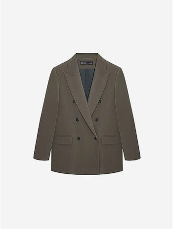 Veste blazer longue en crêpe dilvin