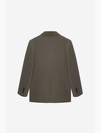 Veste blazer longue en crêpe dilvin