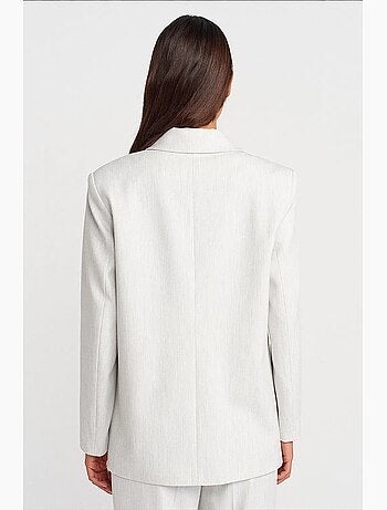 Veste blazer longue oversize en crêpe dilvin