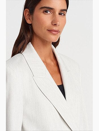 Veste blazer longue oversize en crêpe dilvin