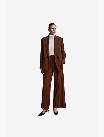 Veste blazer longue oversize en crêpe dilvin