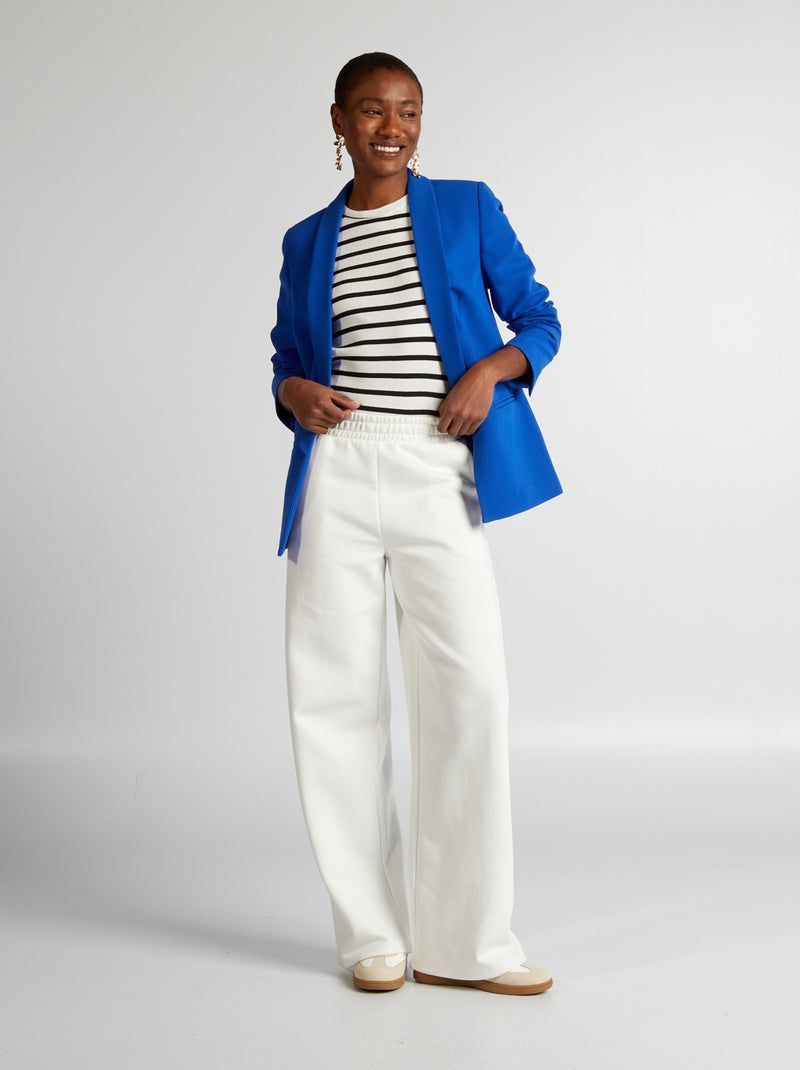 Veste blazer mi-longue BLEU - Kiabi