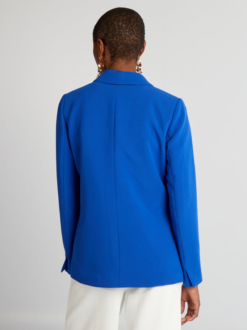 Veste blazer mi-longue BLEU - Kiabi