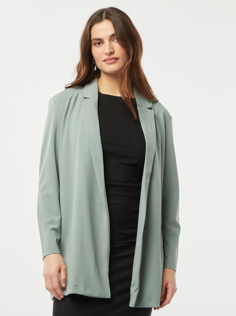 Veste blazer mi-longue fluide 'JDY' Gris - Kiabi