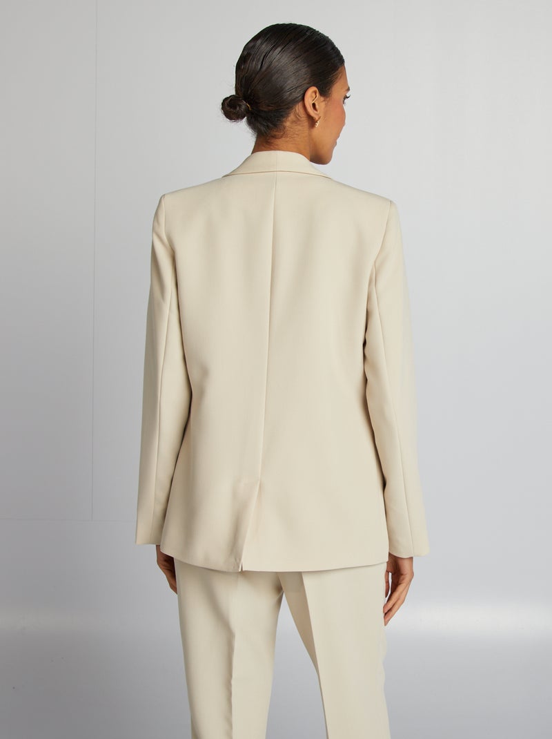 Veste blazer mi-longue GRIS - Kiabi