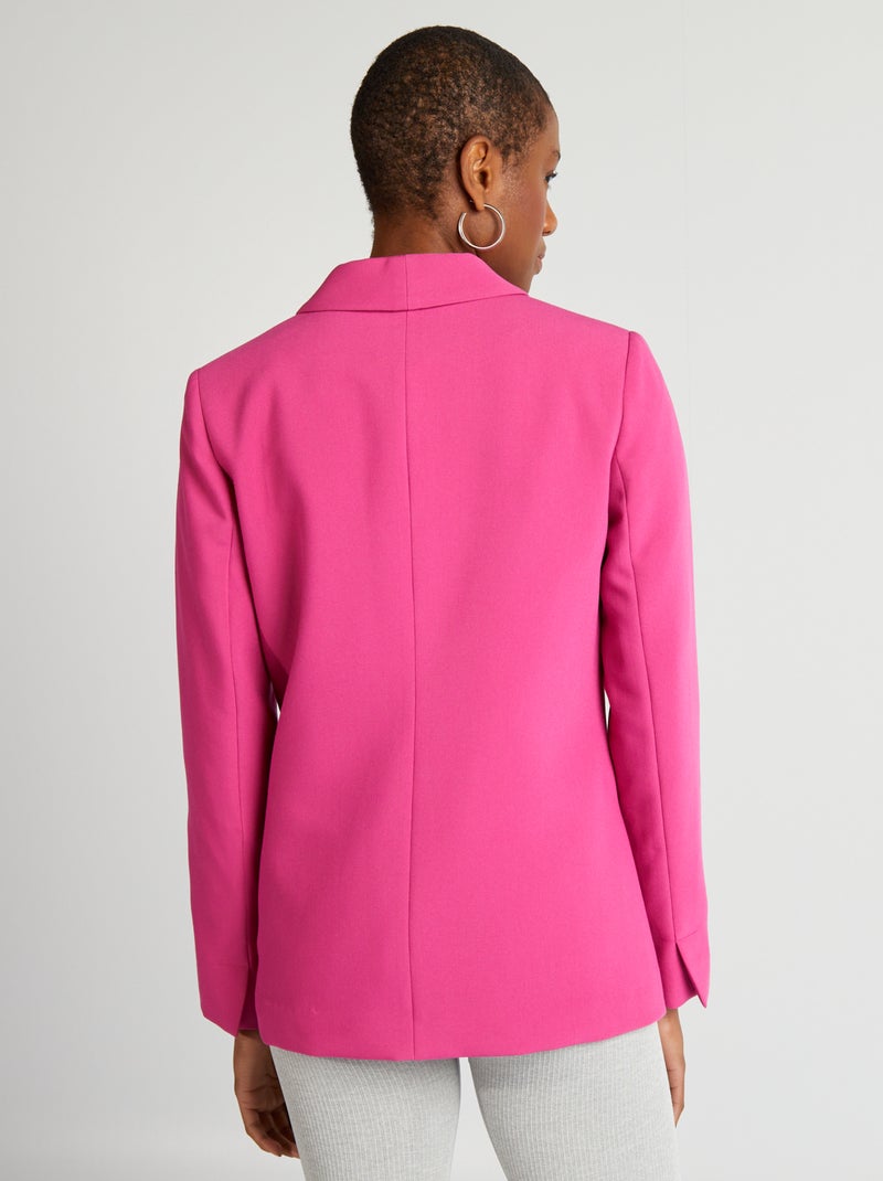 Veste blazer mi-longue Rose - Kiabi