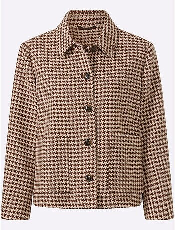 Veste blazer motif pied-de-poule - taille standard - helline
