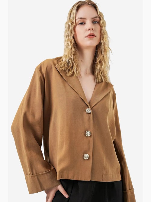 Veste blazer oversize à fermeture boutonnée bdart - Kiabi Veste blazer oversize à fermeture boutonnée bdart - Kiabi
