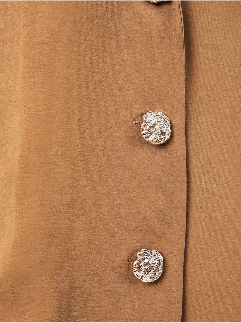 Veste blazer oversize à fermeture boutonnée bdart Camel - Kiabi