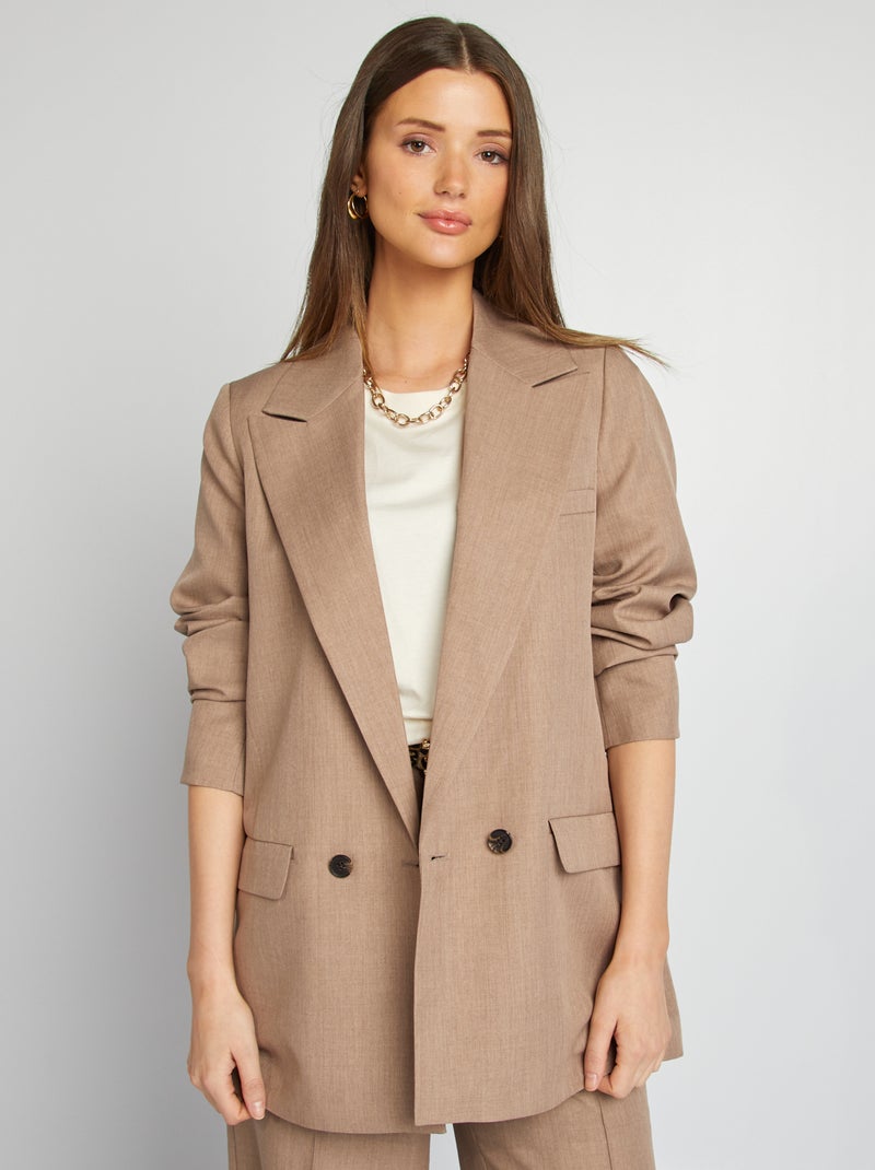 Veste blazer oversize BEIGE - Kiabi