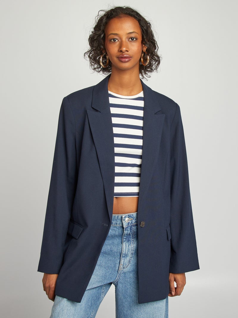 Veste blazer oversize Marine - Kiabi