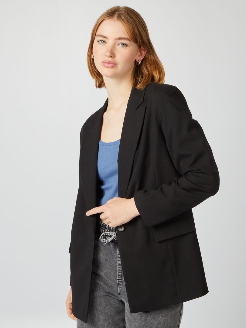 Veste blazer oversize noir - Kiabi