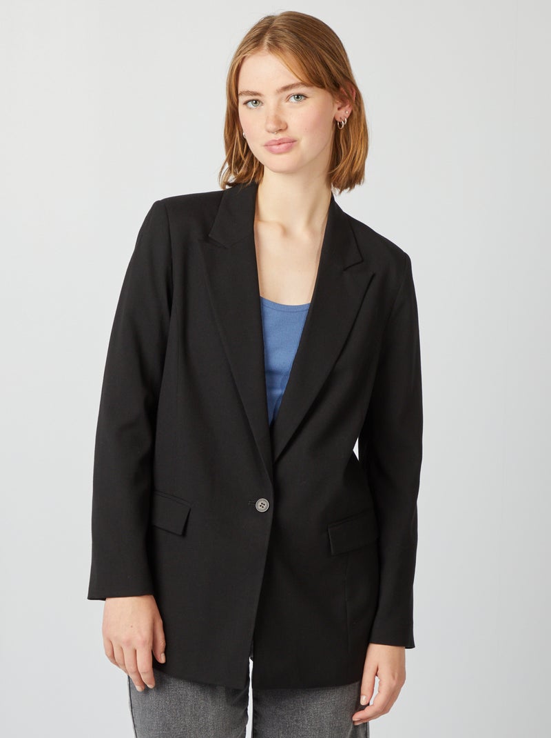 Veste blazer oversize noir - Kiabi