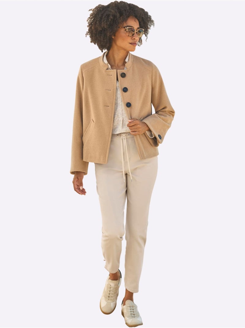Veste Blazer Qualité Moelleuse - Taille Standard - Helline Marron - Kiabi