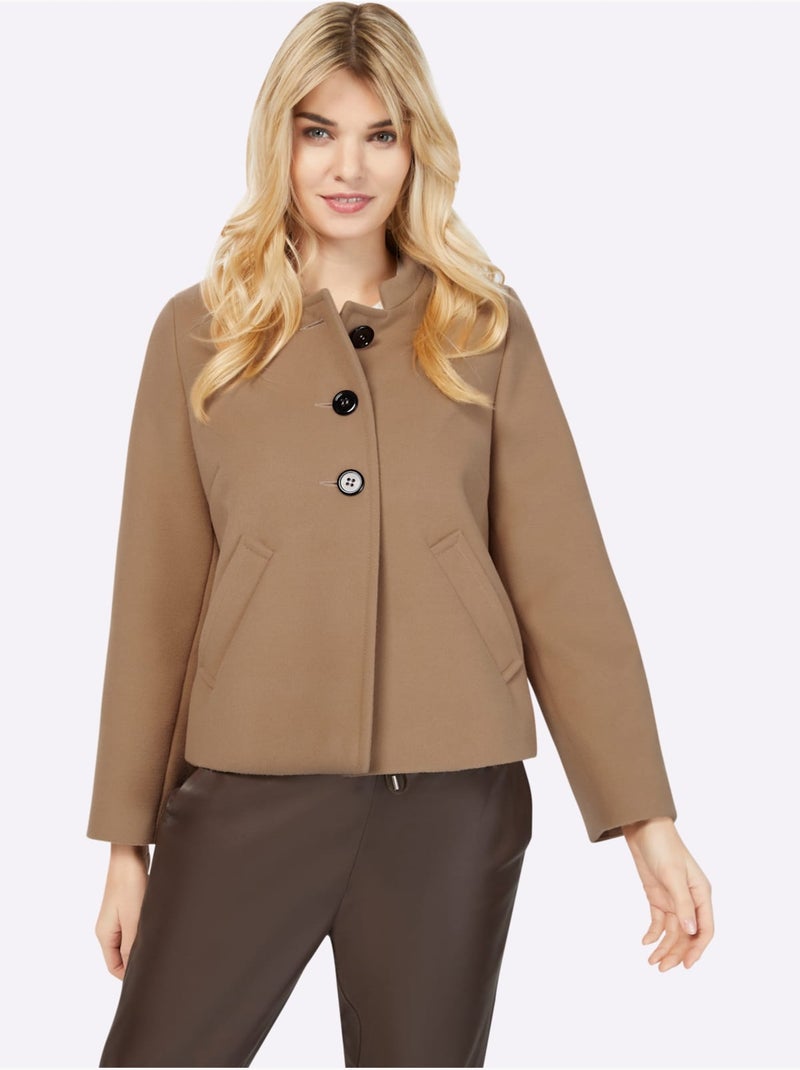 Veste Blazer Qualité Moelleuse - Taille Standard - Helline Marron - Kiabi