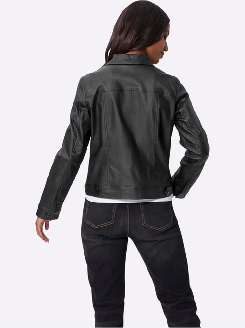 Veste Blazer Revêtement Mat Et Brillant - Taille Standard - helline - Kiabi