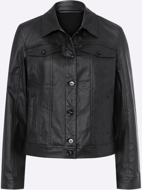 Veste Blazer Revêtement Mat Et Brillant - Taille Standard - helline - Kiabi