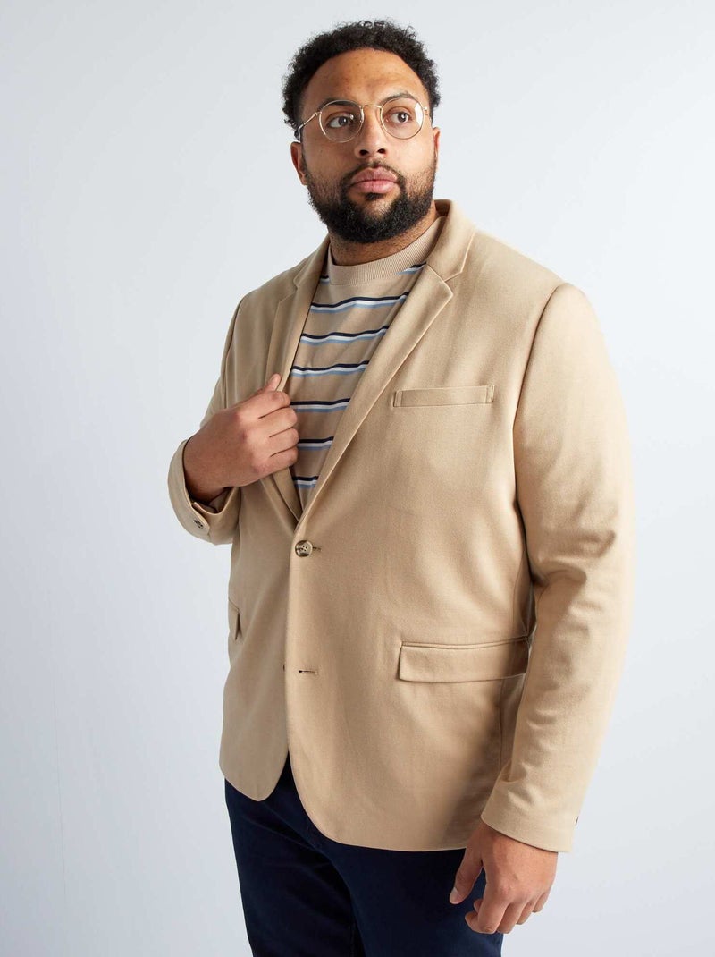 Veste blazer slim Beige - Kiabi
