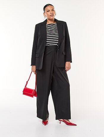 Veste blazer uni avec 2 poches à rabat