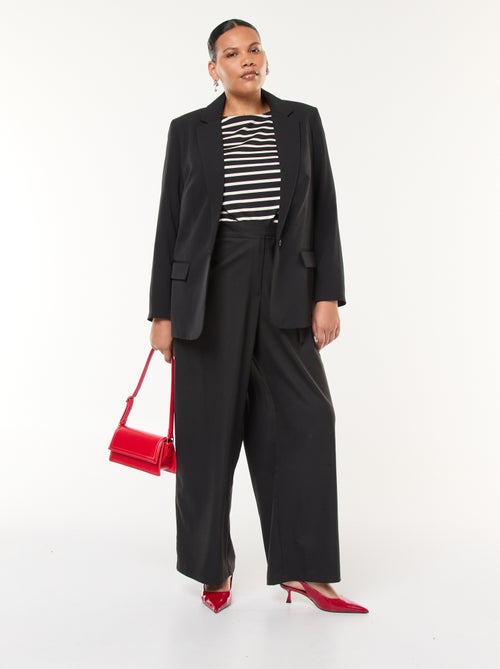 Veste blazer uni avec 2 poches à rabat - Kiabi