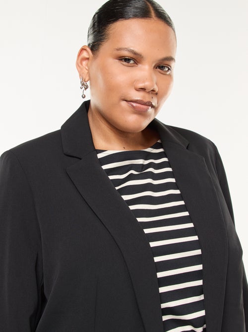 Veste blazer uni avec 2 poches à rabat - Kiabi