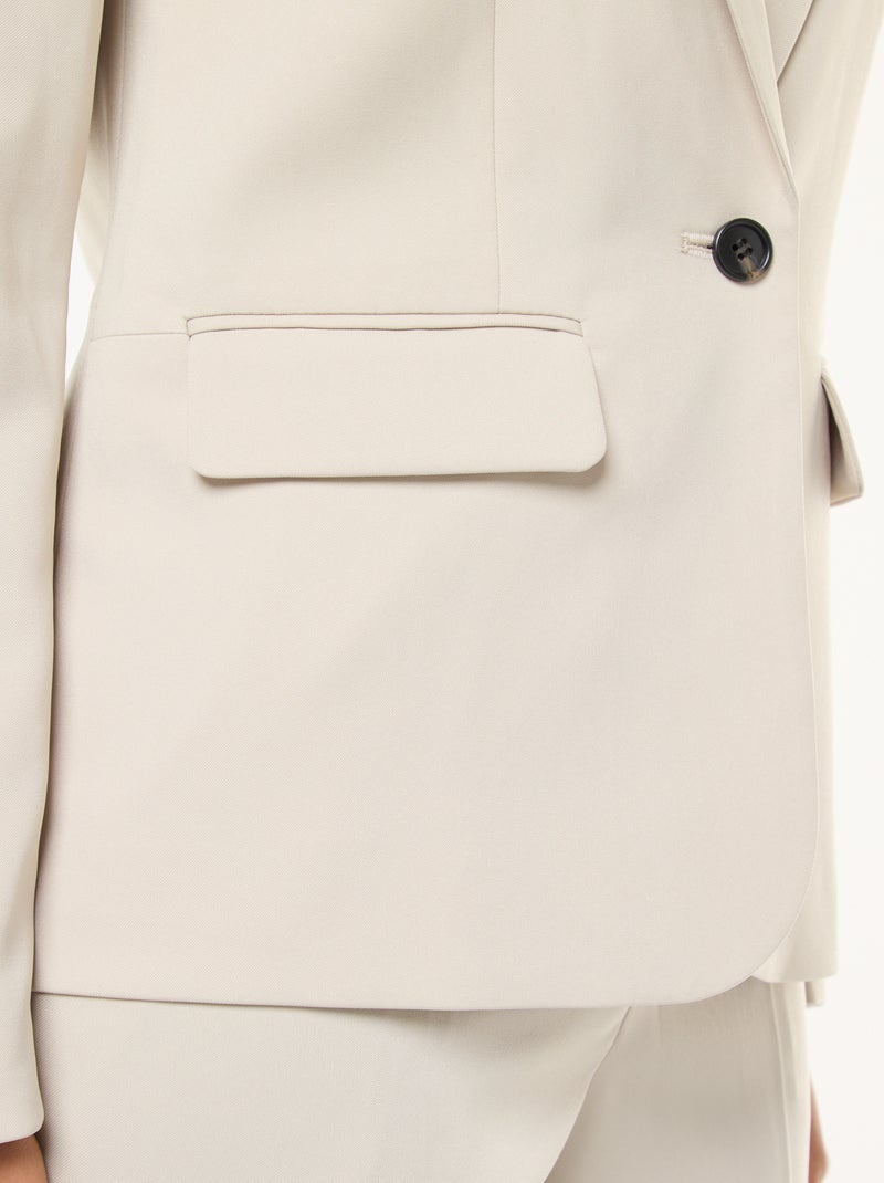 Veste blazer uni avec col crantée Gris - Kiabi