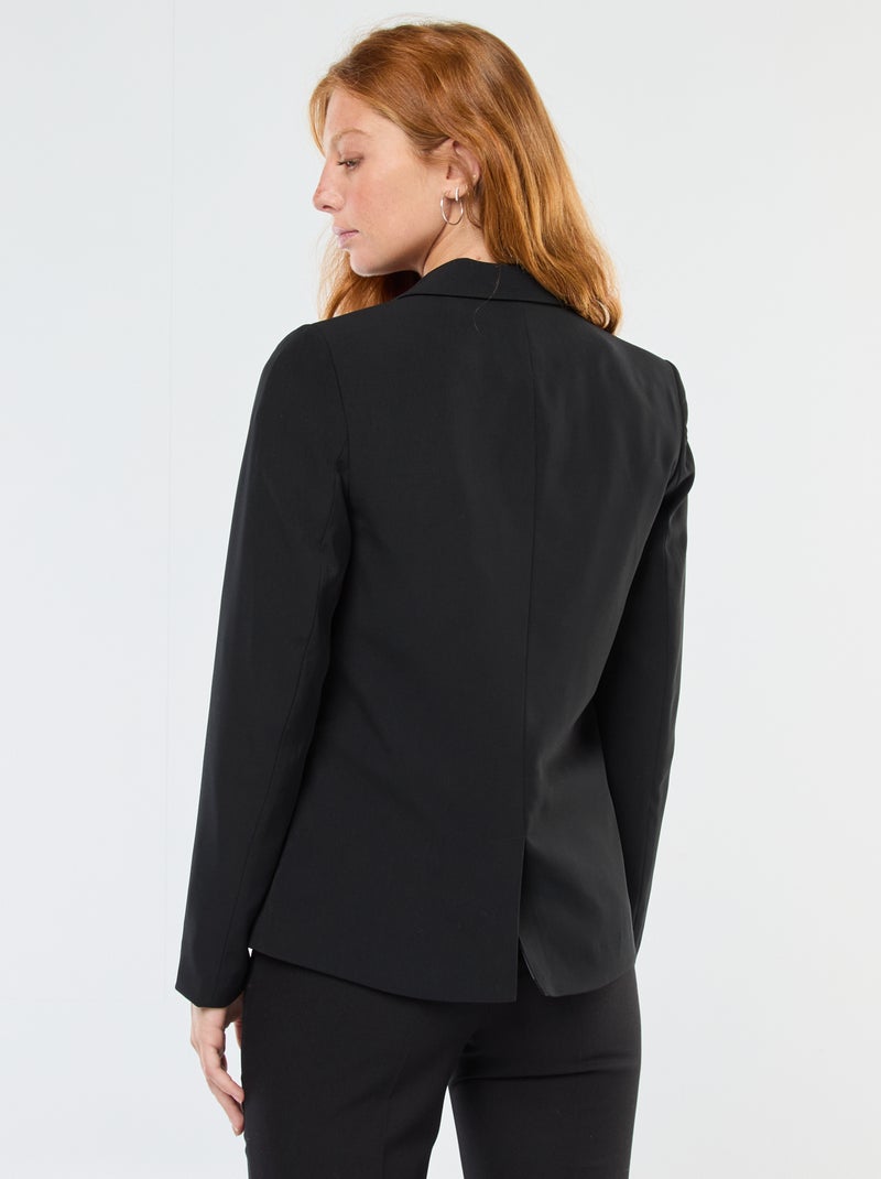 Blazer Marks & Spencer – Taille 12 – Noir Et Blanc à Carreaux – Col Boutonné – Lavable