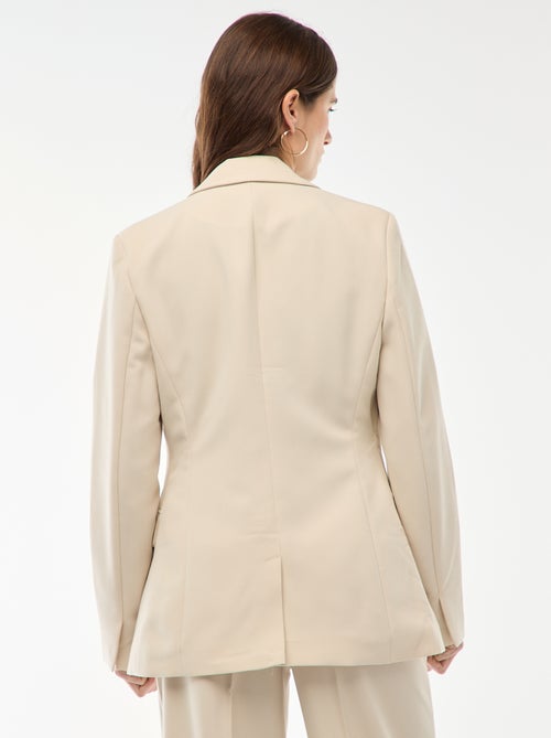 Veste blazer unie à la coupe cintrée - Kiabi