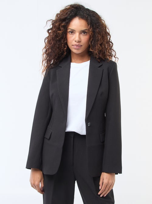 Veste blazer unie à la coupe cintrée - Kiabi